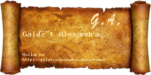 Galát Alexandra névjegykártya